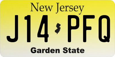 NJ license plate J14PFQ