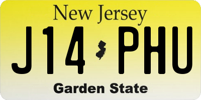 NJ license plate J14PHU