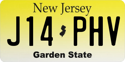 NJ license plate J14PHV