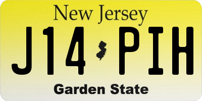 NJ license plate J14PIH