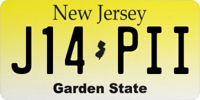 NJ license plate J14PII
