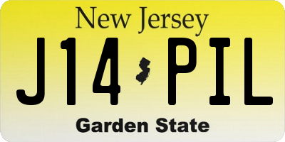 NJ license plate J14PIL