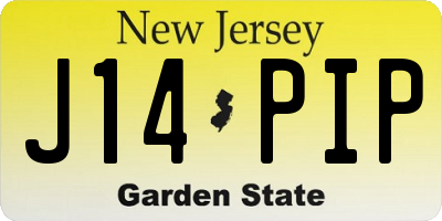 NJ license plate J14PIP