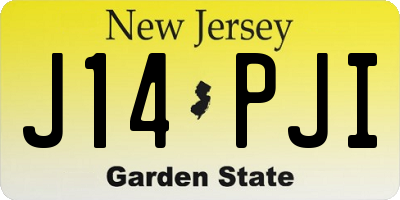 NJ license plate J14PJI