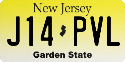 NJ license plate J14PVL