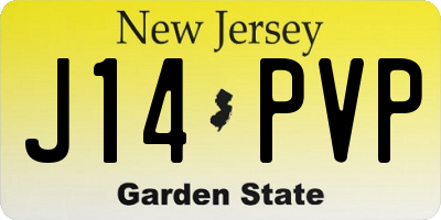 NJ license plate J14PVP