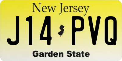 NJ license plate J14PVQ