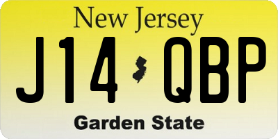 NJ license plate J14QBP