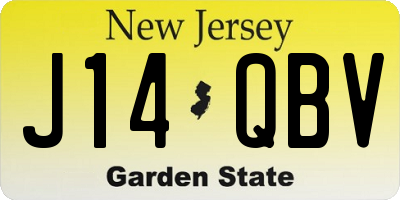 NJ license plate J14QBV