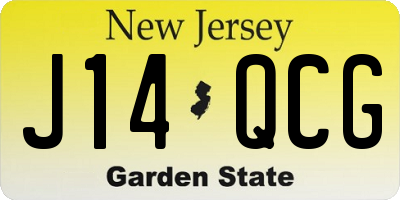 NJ license plate J14QCG
