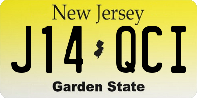 NJ license plate J14QCI
