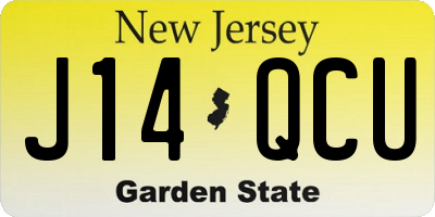 NJ license plate J14QCU