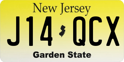 NJ license plate J14QCX
