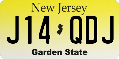 NJ license plate J14QDJ