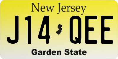 NJ license plate J14QEE