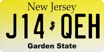 NJ license plate J14QEH