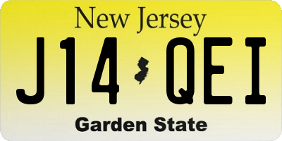 NJ license plate J14QEI