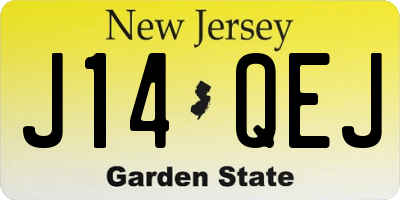NJ license plate J14QEJ
