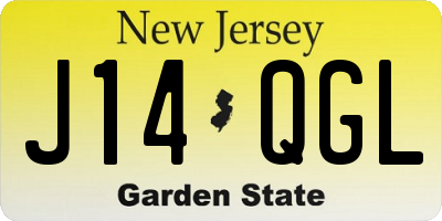 NJ license plate J14QGL