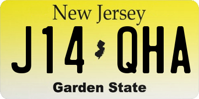 NJ license plate J14QHA