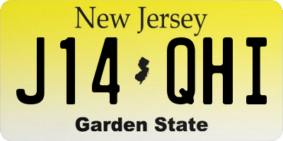 NJ license plate J14QHI