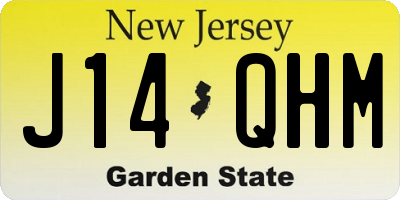 NJ license plate J14QHM