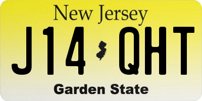 NJ license plate J14QHT