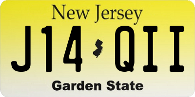 NJ license plate J14QII
