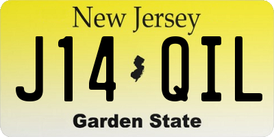 NJ license plate J14QIL