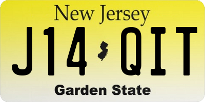 NJ license plate J14QIT