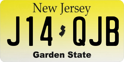 NJ license plate J14QJB