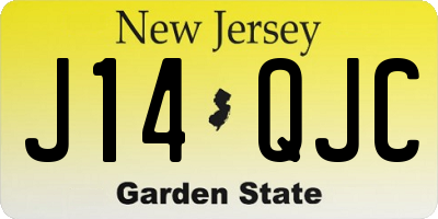 NJ license plate J14QJC