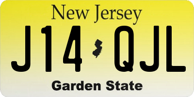 NJ license plate J14QJL