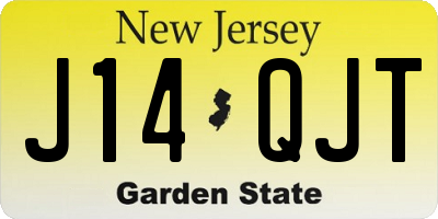 NJ license plate J14QJT