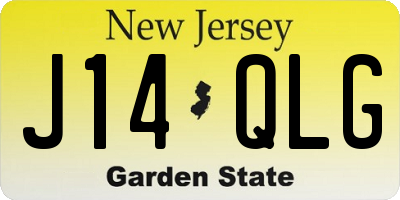NJ license plate J14QLG