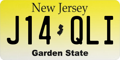 NJ license plate J14QLI