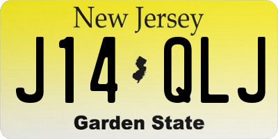 NJ license plate J14QLJ