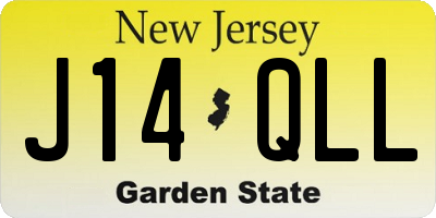 NJ license plate J14QLL