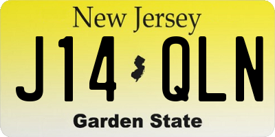 NJ license plate J14QLN
