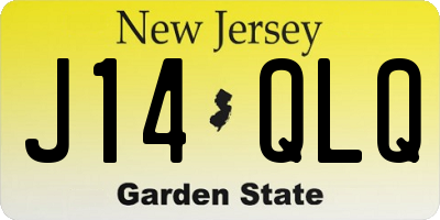 NJ license plate J14QLQ