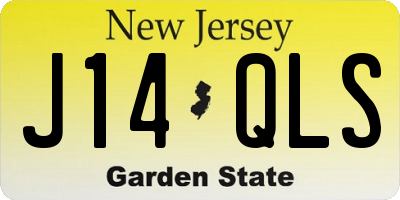 NJ license plate J14QLS