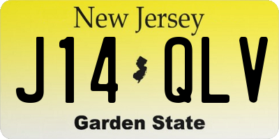 NJ license plate J14QLV