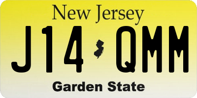NJ license plate J14QMM
