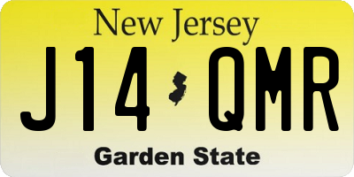 NJ license plate J14QMR