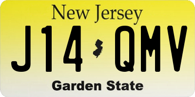 NJ license plate J14QMV