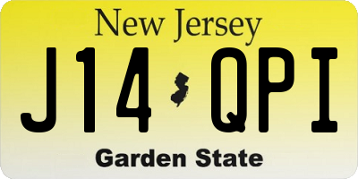 NJ license plate J14QPI