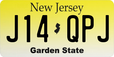 NJ license plate J14QPJ