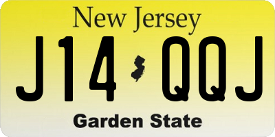 NJ license plate J14QQJ