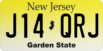 NJ license plate J14QRJ