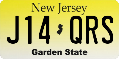 NJ license plate J14QRS